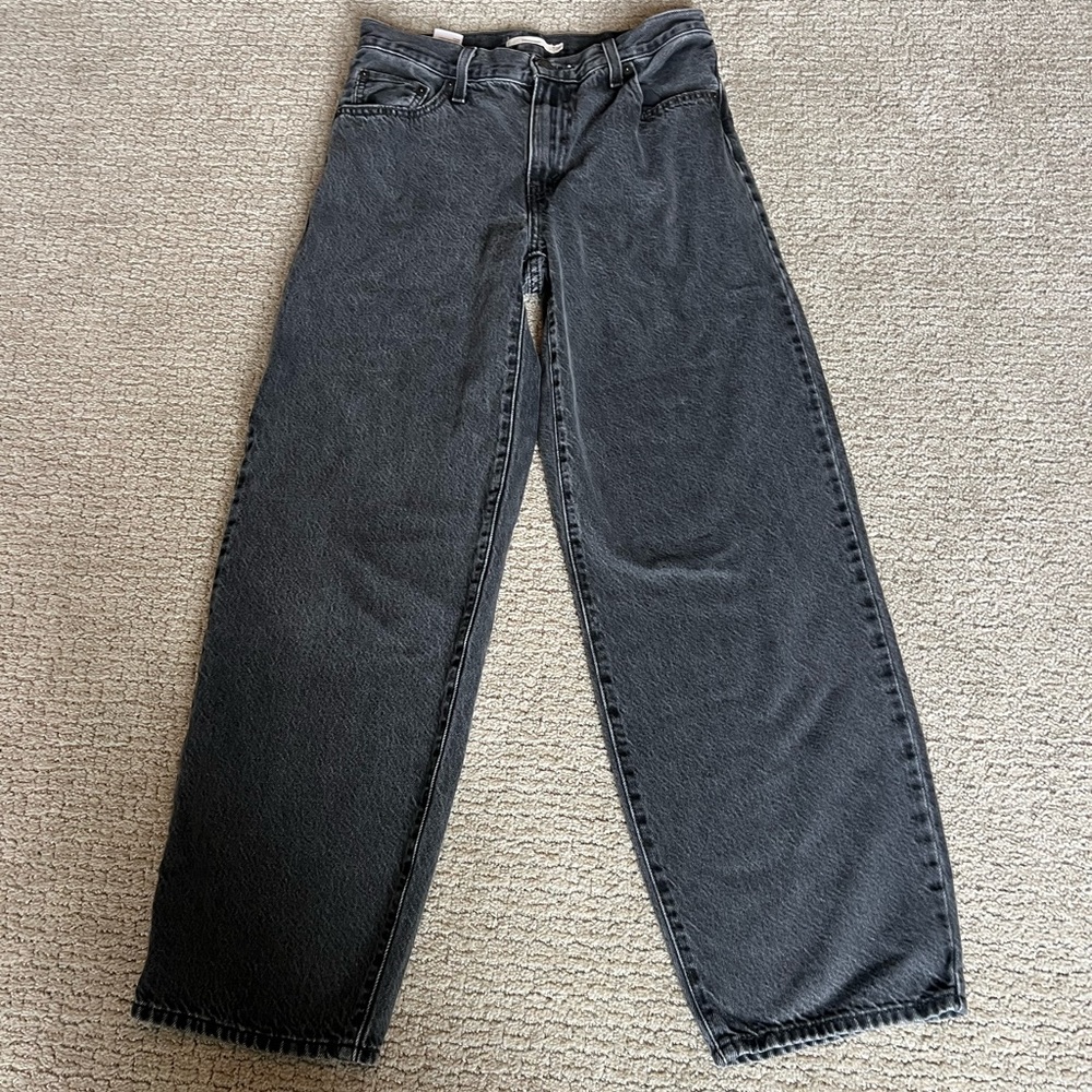 Levi Women's Black Baggy Dad Jeans